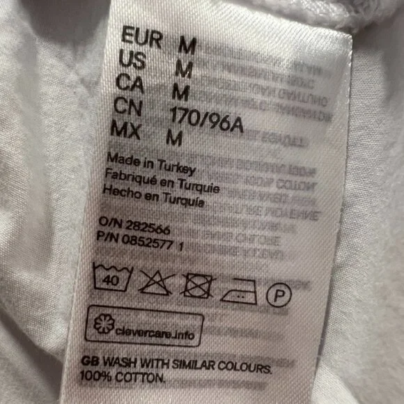 H&M White Cotton Elbow Length Maxi Dress Tie Back Size Medium - Picture 8 of 10